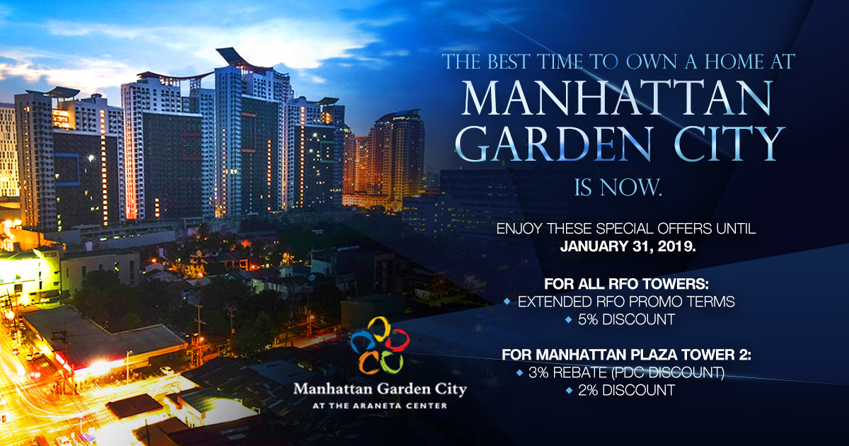 The Manhattan Garden City Promos MGC January 2019 Promo